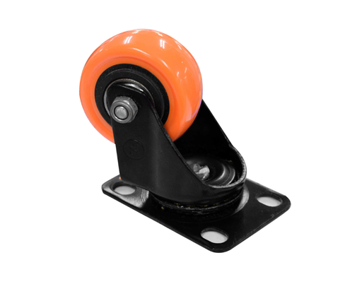 [15983] RODACHINES 2" PLANO NARANJA SIN FRENO GIRATORIO 50MM (50K)