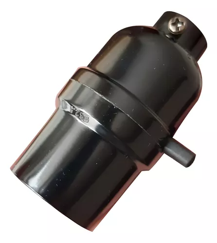 [15984] SOCKET NEGRO PLASTICO PATA UÑA PORTALAMP.