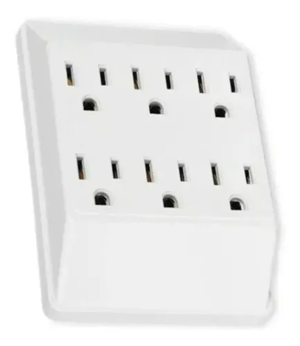 [16205] MULTIOMA DE PARED 6 PUESTOS PARA TOMA DOBLE IMPORTADO