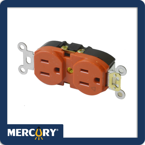 [16725] TOMA DOBLE NARANJA HOSPITALARIO TIPO LEVITON MERCURY