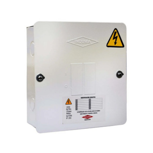 [16767] CAJA DE BREAKER METALICA 2 CIRCUITOS CERT. INDUMA