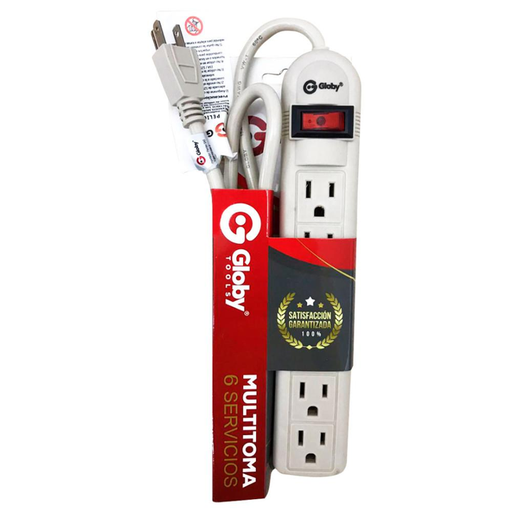 [16844] MULTITOMA 6 SALIDAS CON CABLE 0.75 GLOBY
