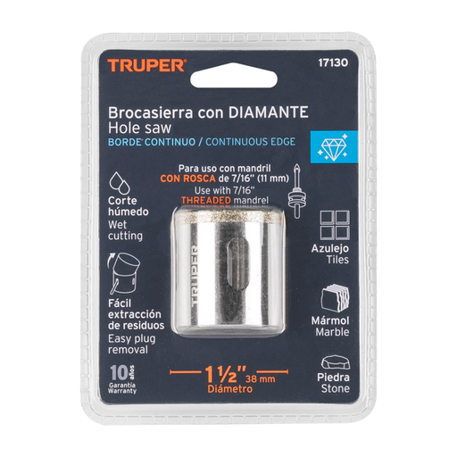 [16960] SIERRA COPA DIAMANTE 11/2" BORDE CONTINUO TRUPER :17130