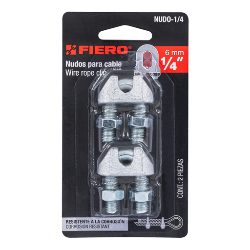 [16968] PERROS DE HIERROS POR 2 UND PARA CABLE DE 1/4 FIERO C:44084