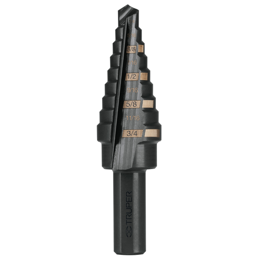 [17154] BROCA ESCALONADA OXIDO NEGRO 9 ESCALONES 1/4 A 3/4 C:12123