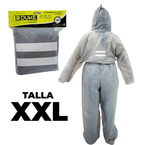 [17180] IMPERMEABLE PARA MOTO PLASTICO COMPLETO TOOLS TALLA XXL