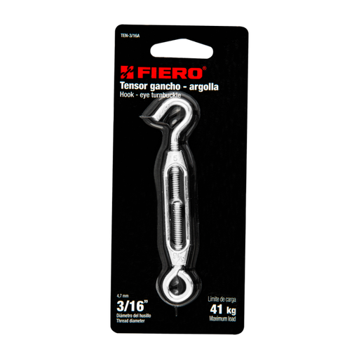 [17306] TENSOR ZINC 3/16" GANCHO ARGOLLA FIERO 44053
