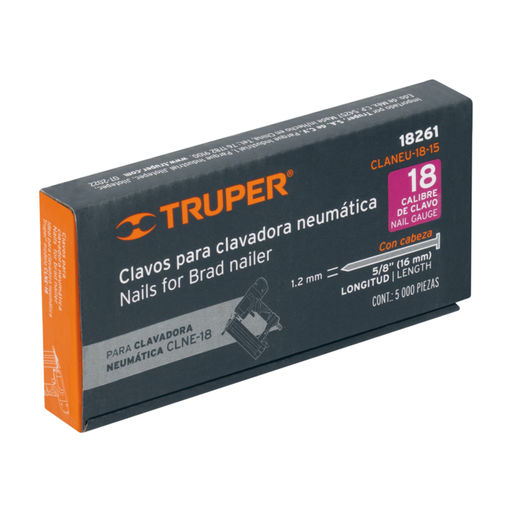 [17329] CLAVOS CALIBRE 18,15 MM PARA CLN-18 X 5000 UND TRUPER C18261