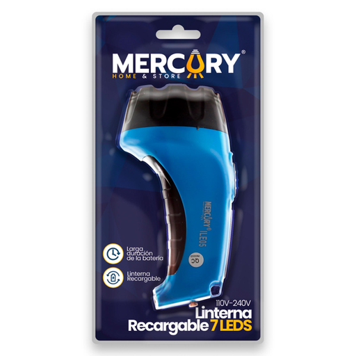 [17407] LINTERNA RECARGABLE 7LED MERCURY