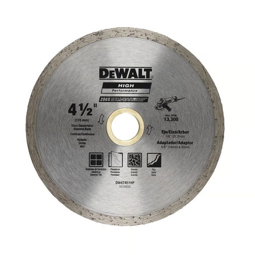 [17454] DISCO DIAMANTADO CONTINUO PREMIUM MULTIPROPOSITO 4-1/2"