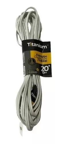 [17504] EXTENSION ELECTRICA BLANCA 20 FT C-14 RETI (6.1 MTS) TITANIUM