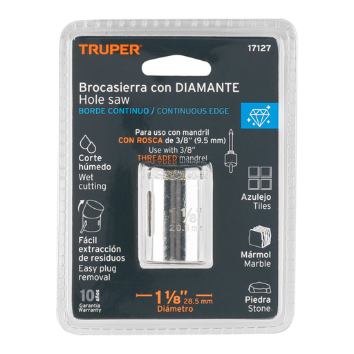 [17666] SIERRA COPA DIAMANTE 1-1/8" BORDE CONTINUO TRUPER :17127