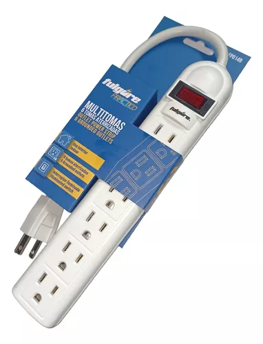 [17675] MULTITOMA 6 SALIDAS CON SUPERSOR DE PICOS CABLE 30CM FULGORE