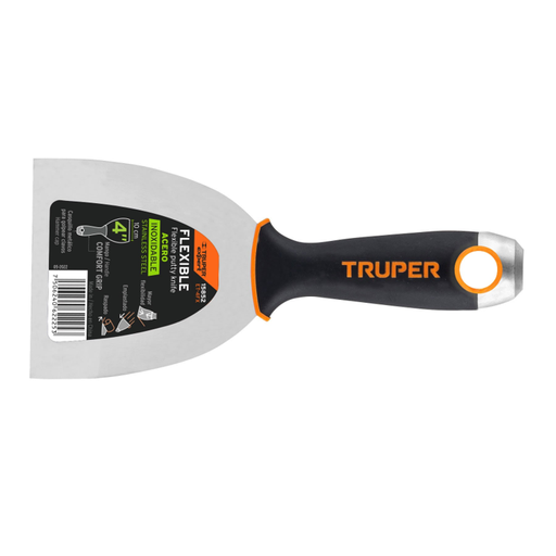 [17780] ESPATULA FLEXIBLE 4" ACERO INOXIDABLE CONFORT GRIP TRUPER 15852