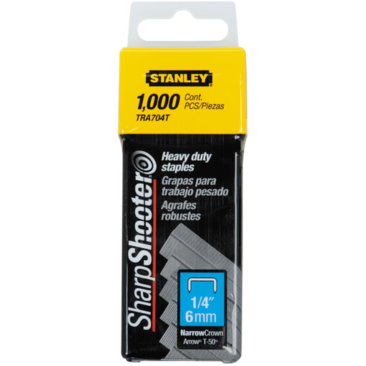 [17787] GANCHO GRAPADORA TRABAJO PESADO 1/4 TRA704 (X1000) STANLEY
