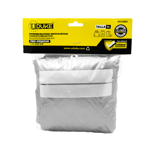 [17826] IMPERMEABLE PARA MOTO PLASTICO COMPLETO REFLECTIVO PRO-PR XL