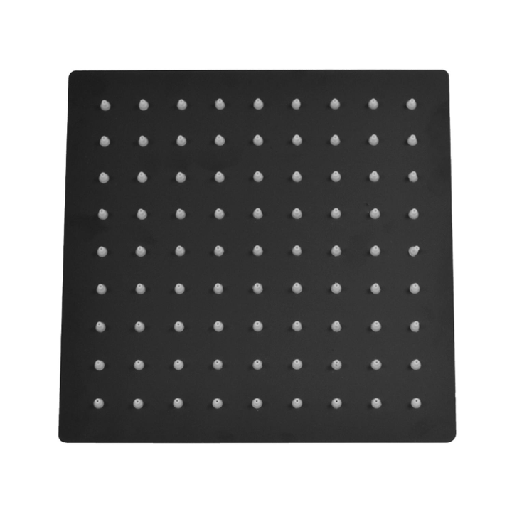 [17906] REGADERA DUCHA NEGRA CUADRADA 8" UDUKE
