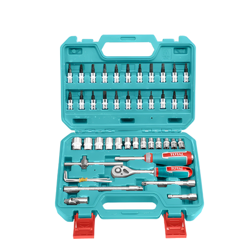 [17932] RATCHET CON COPAS Y PUNTAS 1/4" 46 PIEZAS TOTAL THT141462