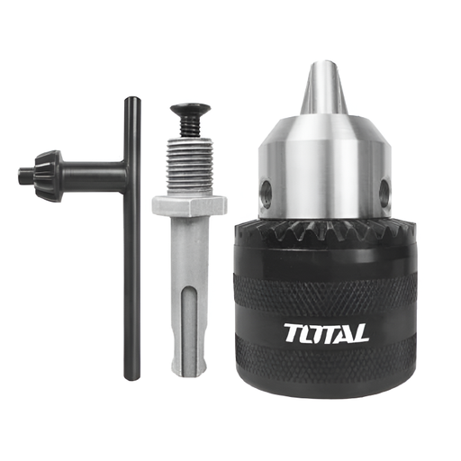 [17945] MANDRIL (1/2″) + LLAVE + ADAPTADOR SDS PLUS (TOTAL)