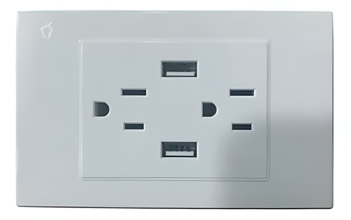 [17959] TOMA DOBLE + 2 USB MERCURY