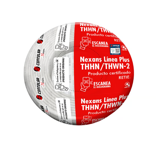 [10735] CABLE 7 HILOS CENTELSA #10 BLANCO X100MT