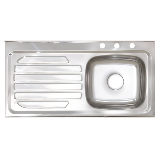 [12223] LAVAPLATOS 100 X 50 ACERO INOXIDABLE IMPORTADO DERECHO