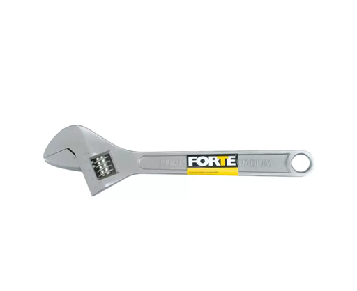 [12411] LLAVE AJUSTABLE PESTON 10" NIQUELADA FORTE