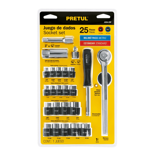 [13392] RACHET CON COPAS 3/8 29PZS PRETUL
