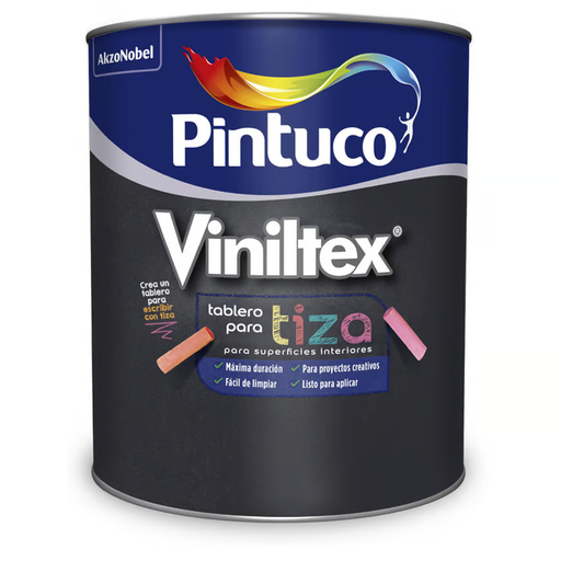 [15136] VINILTEX TIZA (VERDE, NEGRO, AZUL) PINTUCO 1/4
