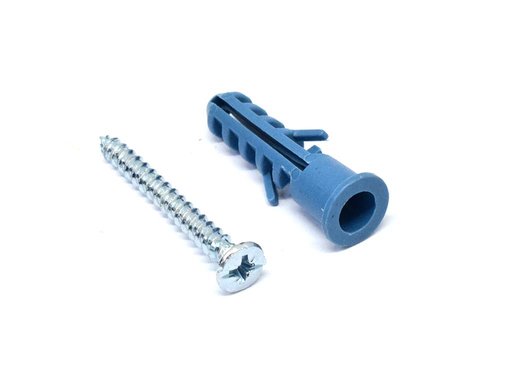 [15421] CHAZO PLASTICO CON TORNILLO 3/8 X 50 UNDS UDUKE