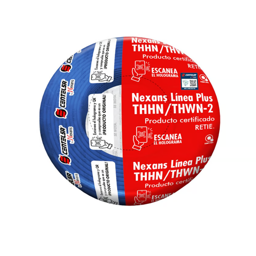 [15808] CABLE 7 HILOS CENTELSA #12 AZUL X100MT