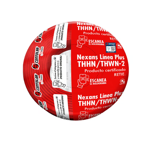 [15813] CABLE 7 HILOS CENTELSA #14 ROJO X100MT