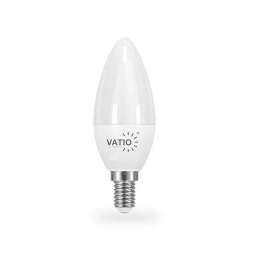 [16635] BOMBILLO VELA LED 5W LUZ BLANCA E14 VATIO