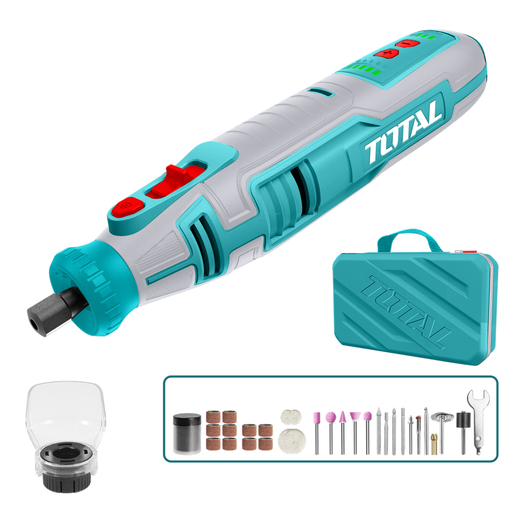 [17899] MOTO TOOL INALÁMBRICO 8V INCLUYE 67 ACCESORIOS TOTAL (TMGLI0801)