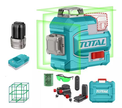 [18294] NIVEL LASER 0-35M LUZ VERDE 3D 12 LINEAS 16V INDUSTRIAL SUPER TOTAL (UTLL301201)