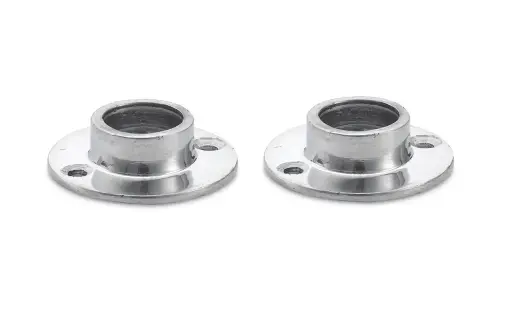 [18327] FLANCHE CORTINERO REDONDO 1/2" ALUMINIO X 2 UND