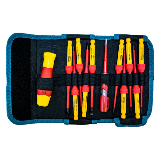 [18375] DESTORNILLADOR AISLADO 1000V INDUSTRIAL JUEGO X 12 PZS INTERCAMBIABLE TOTAL (THKISD1201)