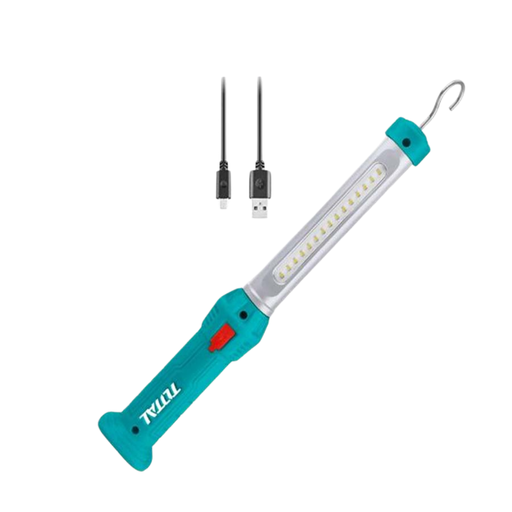 [18392] LAMPARA DE TRABAJO 300 LUMENES RECARGABLE CON GANCHO SUPER SELECT TOTAL (TWLI35261)