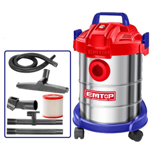 [18424] ASPIRADORA 800W/120V 12LTS SECO/HUMEDO+ACCESORIOS SUPER EMTOP ULVCR0801