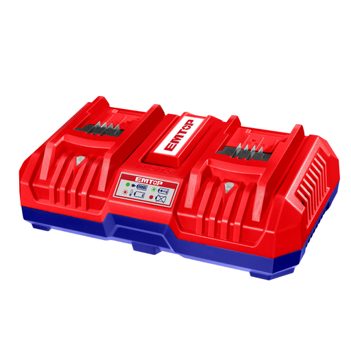 [18447] CARGADOR DOBLE BATERIA 20V/4.0Ah ION DE LITIO EMTOP ULFCR2082 